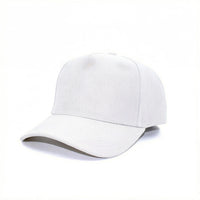 GJ-1A white wholesale 5-panel snapback hat front view