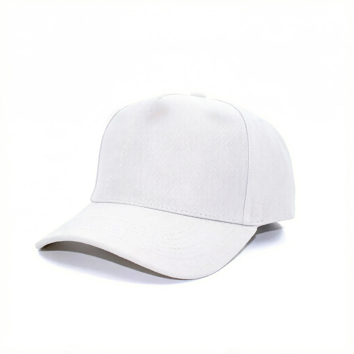 GJ-1A white wholesale 5-panel snapback hat front view