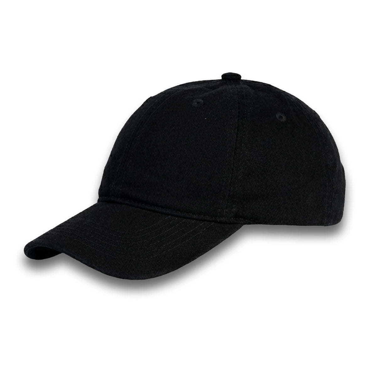 GJ-2 black wholesale 6-panel dad hat front view