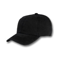 GJ-3 black wholesale 6-panel washed dad hat front view