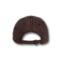 GJ-3 brown wholesale 6-panel washed dad hat back view