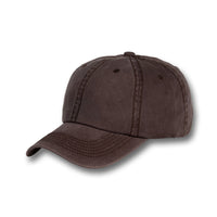 GJ-3 brown wholesale 6-panel washed dad hat front view