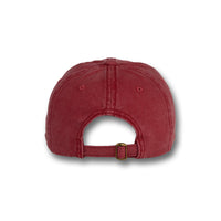 GJ-3 burgundy wholesale 6-panel washed dad hat back view