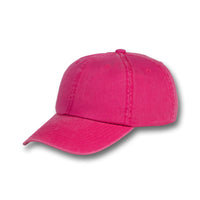GJ-3 hot pink wholesale 6-panel washed dad hat front view