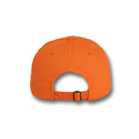 GJ-3 orange wholesale 6-panel washed dad hat back view