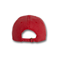 GJ-3 red wholesale 6-panel washed dad hat back view