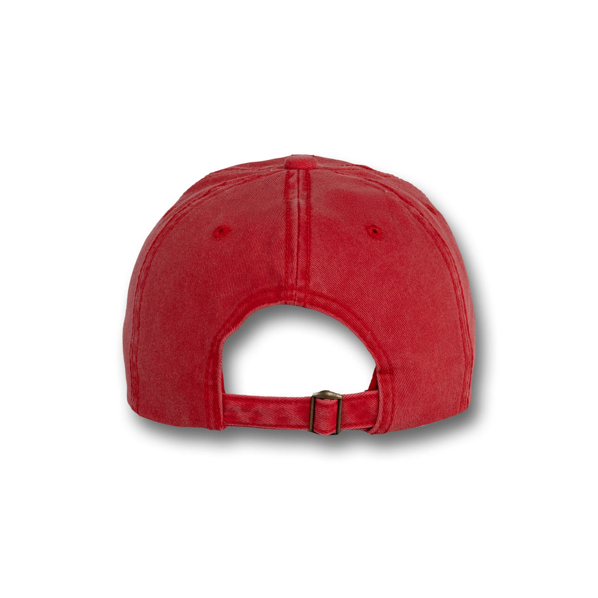 GJ-3 red wholesale 6-panel washed dad hat back view