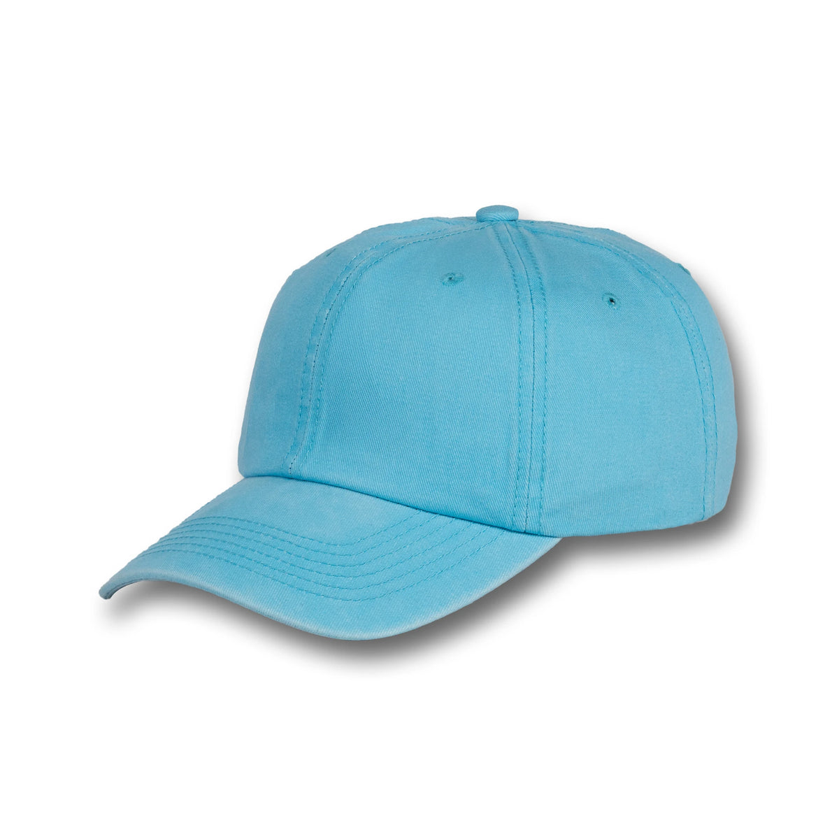 GJ-3 sky blue wholesale 6-panel washed dad hat front view
