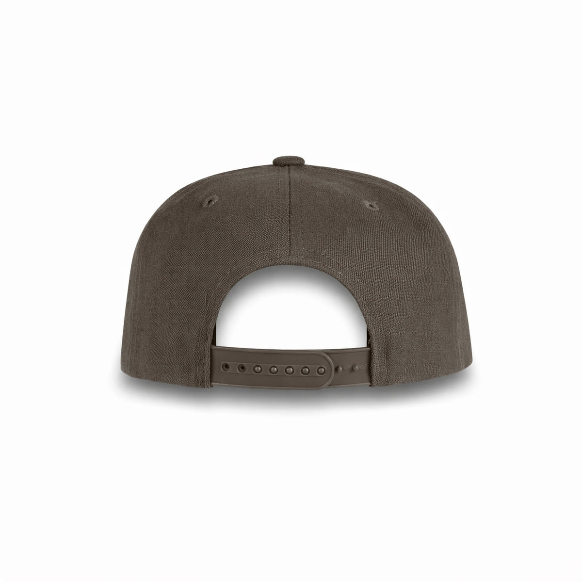 GJ-4 dark grey wholesale 6-panel flat bill snapback hat back view
