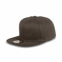 GJ-4 dark grey wholesale 6-panel flat bill snapback hat front view