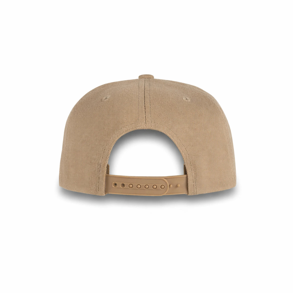 GJ-4 khaki wholesale 6-panel flat bill snapback hat back view