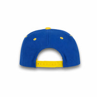 GJ-5 royal yellow wholesale 6-panel flat bill snapback hat back view
