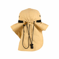 GJ-7 khaki wholesale sports sun hat back view