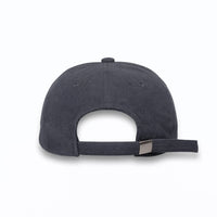 HOT-1 dark grey wholesale 6-panel corduroy dad hat back view