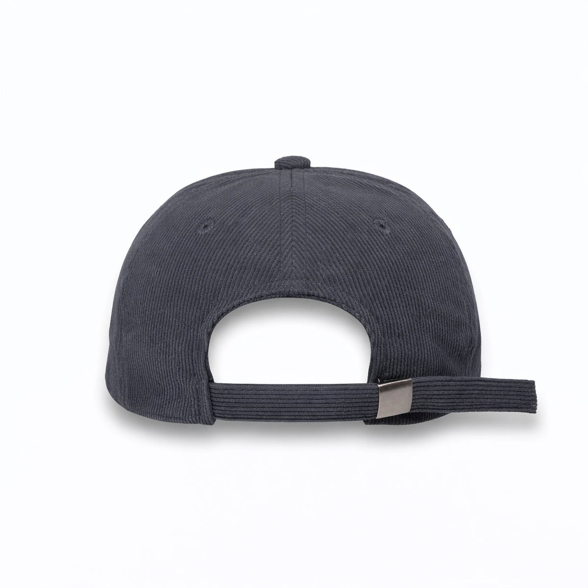 HOT-1 dark grey wholesale 6-panel corduroy dad hat back view
