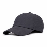 HOT-1 dark grey wholesale 6-panel corduroy dad hat front view