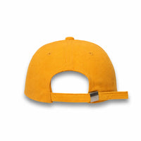 HOT-1 dark yellow wholesale 6-panel corduroy dad hat back view