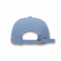 HOT-1 grey blue wholesale 6-panel corduroy dad hat back view