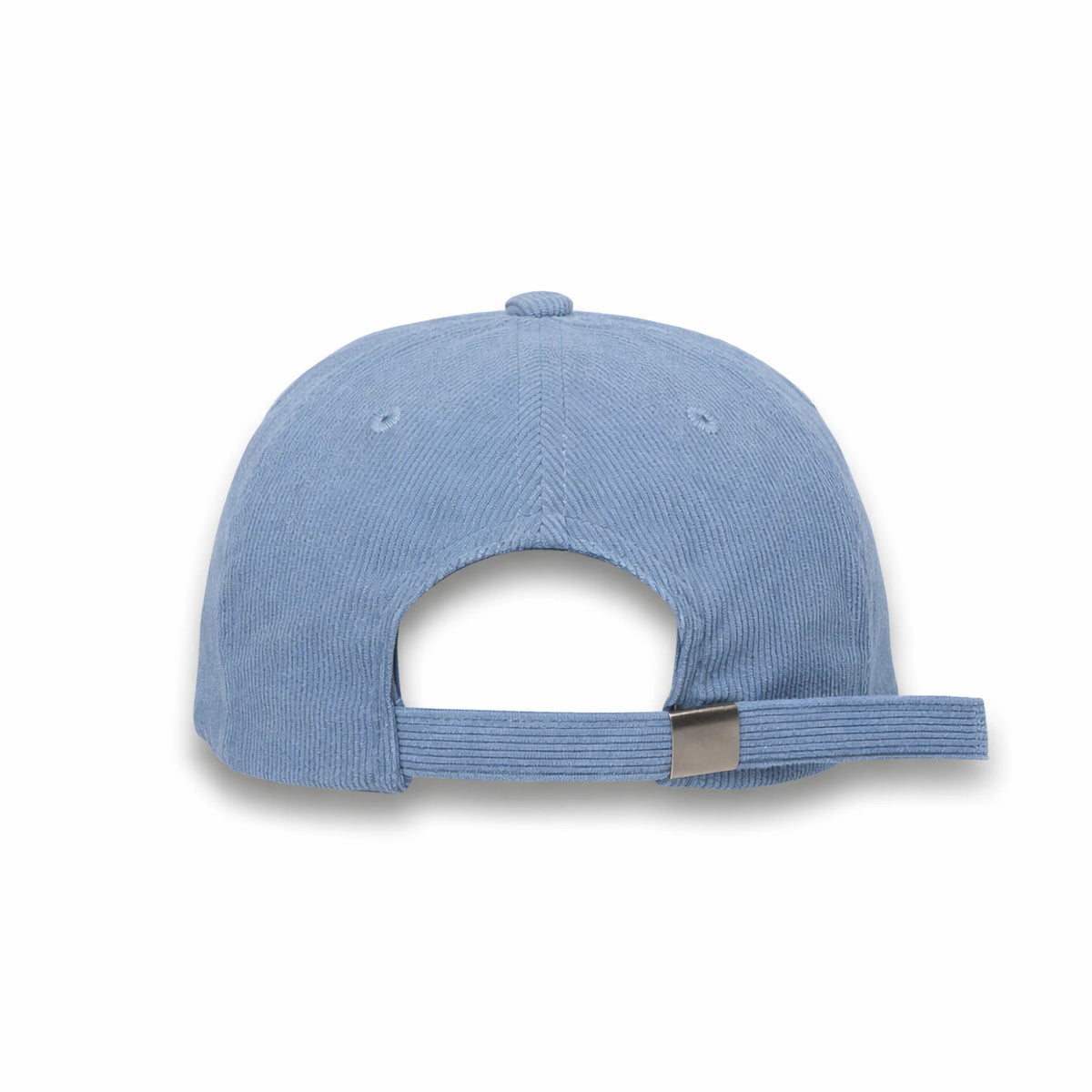 HOT-1 grey blue wholesale 6-panel corduroy dad hat back view