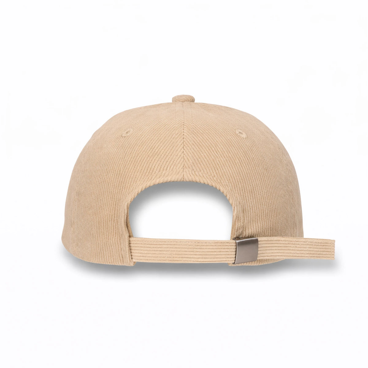HOT-1 khaki wholesale 6-panel corduroy dad hat back view