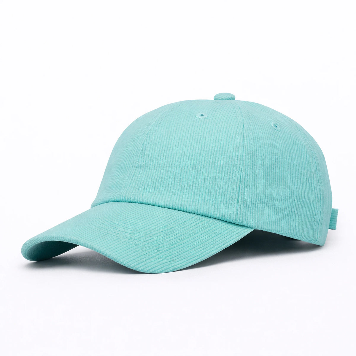 HOT-1 light green wholesale 6-panel corduroy dad hat front view