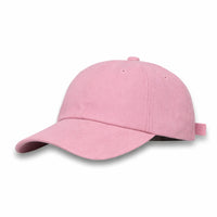 HOT-1 light pink wholesale 6-panel corduroy dad hat front view