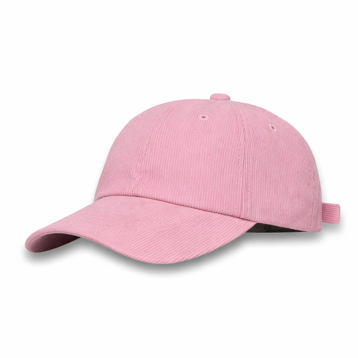 HOT-1 light pink wholesale 6-panel corduroy dad hat front view