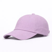 HOT-1 light purple wholesale 6-panel corduroy dad hat front view