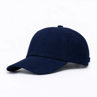 HOT-1 navy wholesale 6-panel corduroy dad hat front view