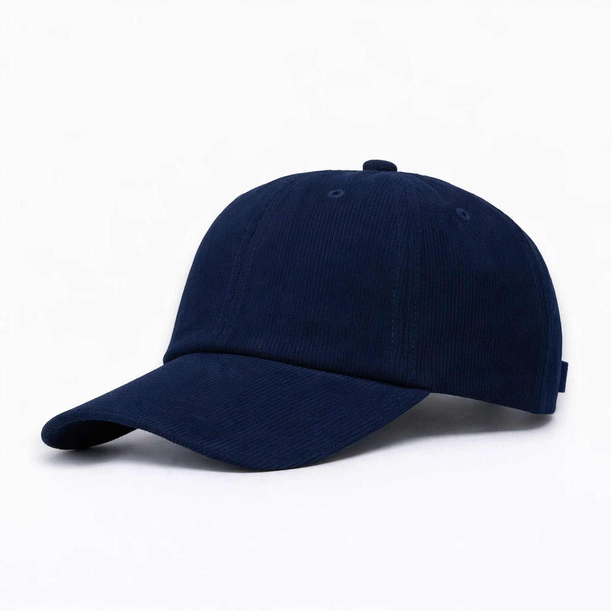 HOT-1 navy wholesale 6-panel corduroy dad hat front view