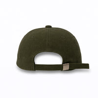 HOT-1 olive wholesale 6-panel corduroy dad hat back view