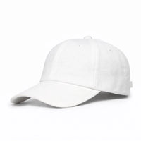 HOT-1 white wholesale 6-panel corduroy dad hat front view