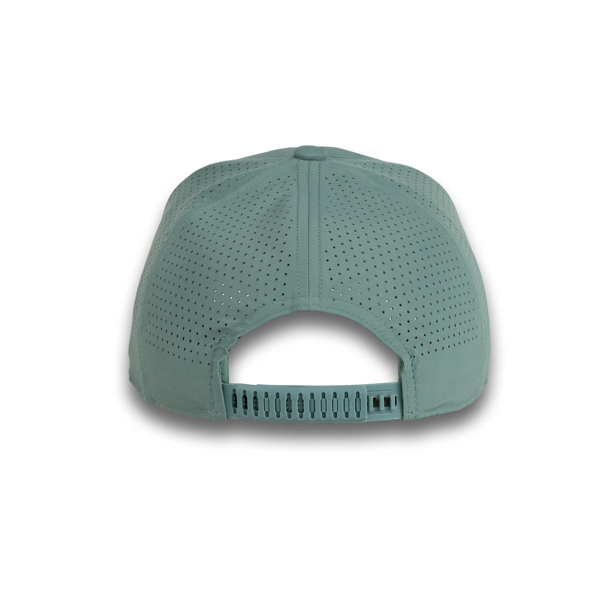 HOT-10 green wholesale 5-panel performance snapback hat back view