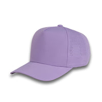 HOT-10 light purple wholesale 5-panel performance snapback hat front view
