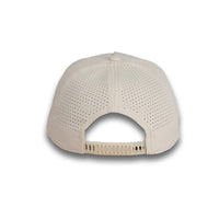 HOT-10 original white wholesale 5-panel performance snapback hat back view