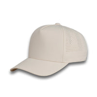 HOT-10 original white wholesale 5-panel performance snapback hat front view