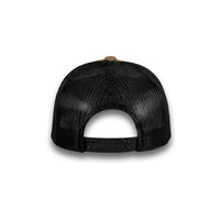 HOT-11 coffee black wholesale 6-panel trucker hat back view