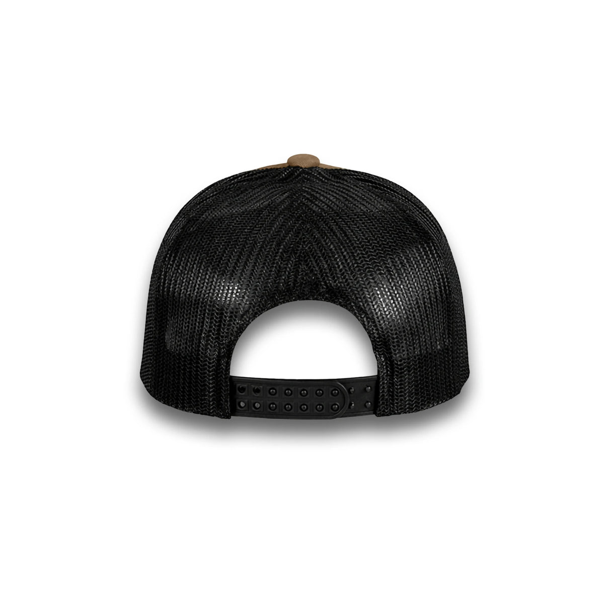 HOT-11 coffee black wholesale 6-panel trucker hat back view
