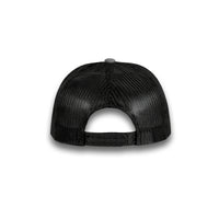 HOT-11 dark grey black wholesale 6-panel trucker hat back view