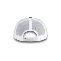 HOT-11 medium grey white wholesale 6-panel trucker hat back view