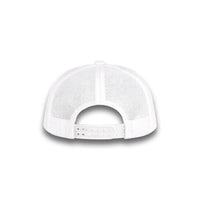 HOT-11 white wholesale 6-panel trucker hat back view