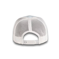 HOT-12 light blue white wholesale 6-panel trucker hat back view