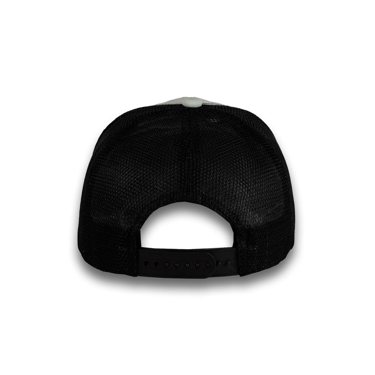 HOT-12 light green black wholesale 6-panel trucker hat back view