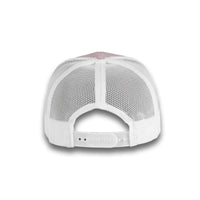 HOT-12 light purple white wholesale 6-panel trucker hat back view