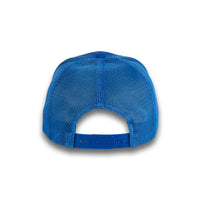 HOT-12 royal wholesale 6-panel trucker hat back view