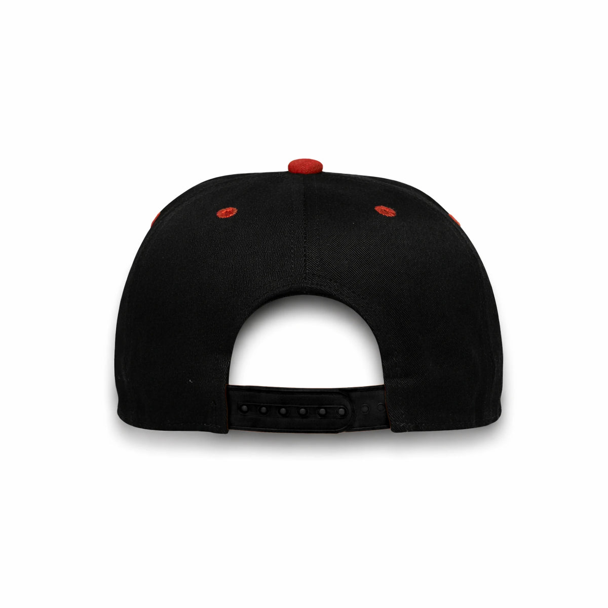 HOT-13 black wine wholesale 5-panel suede brim snapback hat back view
