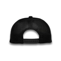 HOT-14 black wholesale 5-panel trucker hat back view