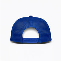 HOT-14 blue wholesale 5-panel trucker hat back view