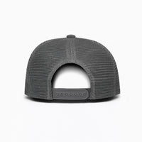 HOT-14 dark grey wholesale 5-panel trucker hat back view