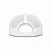 HOT-14 white wholesale 5-panel trucker hat back view